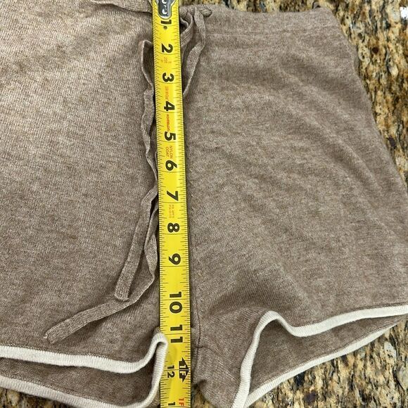 MOTF Cashmere Blend Knitted Drawstring Closure Contrast Trim Shorts Size M - Picture 7 of 7